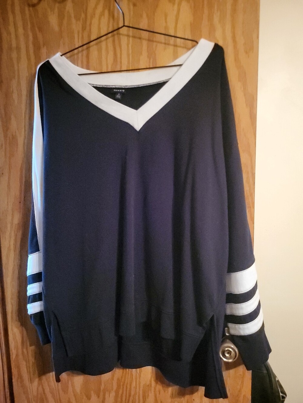 torrid Step Hem V-Neck Sweatshirt